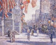 Childe Hassam Early Morning on the Avenue in May 1917 oil painting picture wholesale